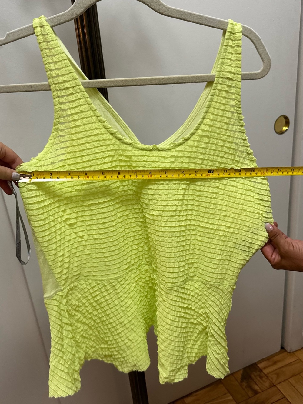 Jessica Simpson Neon Yellow Textured Tank Top